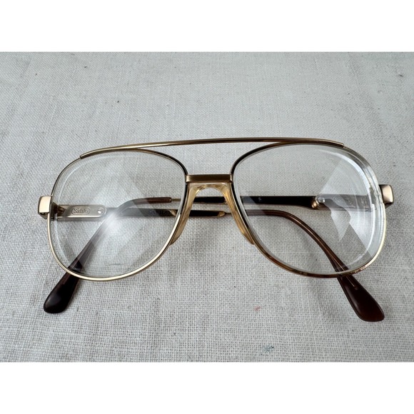 Safilo Other - Vintage Safilo Elasta 3006 Gold Tone Aviator Eyeglasses Frames Italy 53-15-140